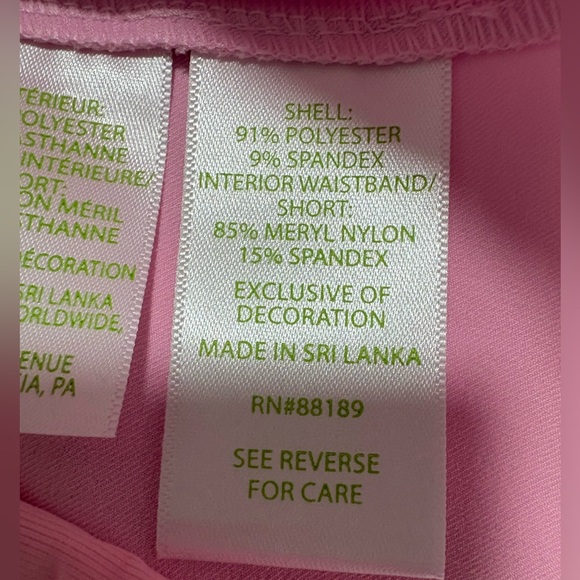 LILLY PULITZER UPF 50+ Luxletic Antibes Skort
size 12, conch shell pink, NWT - Picture 9 of 12